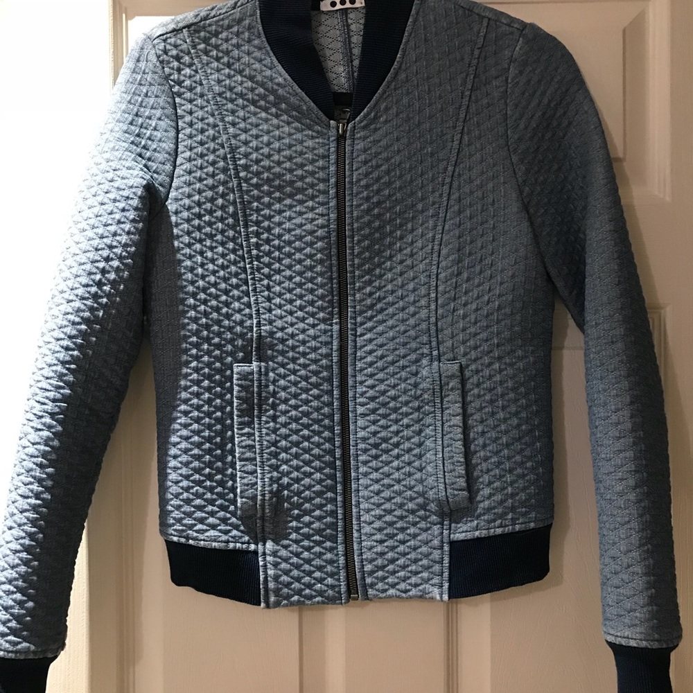 Three Dots Denim Bomber Jacket
